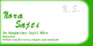 nora sajti business card